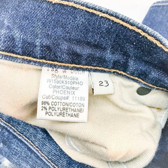 Rag & Bone The Dre Dark Wash Distressed Denim Jeans Size 23 - Picture 6 of 7